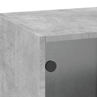 Thumbnail for Wandschrank mit Glastüren Betongrau 35x37x100 cm