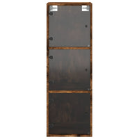 Thumbnail for Wandschrank mit Glastüren Räuchereiche 35x37x100 cm
