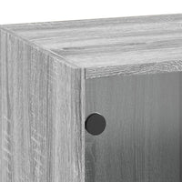 Thumbnail for Wandschrank mit Glastüren Grau Sonoma 35x37x100 cm