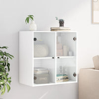 Thumbnail for Wandschrank mit Glastüren Weiß 68x37x68,5 cm