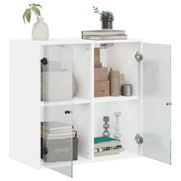 Thumbnail for Wandschrank mit Glastüren Weiß 68x37x68,5 cm