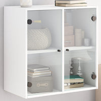 Thumbnail for Wandschrank mit Glastüren Weiß 68x37x68,5 cm