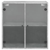 Thumbnail for Wandschrank mit Glastüren Betongrau 68x37x68,5 cm