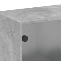 Thumbnail for Wandschrank mit Glastüren Betongrau 68x37x68,5 cm