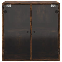 Thumbnail for Wandschrank mit Glastüren Räuchereiche 68x37x68,5 cm