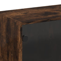 Thumbnail for Wandschrank mit Glastüren Räuchereiche 68x37x68,5 cm