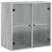 Thumbnail for Wandschrank mit Glastüren Grau Sonoma 68x37x68,5 cm