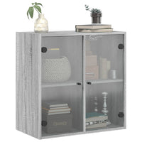 Thumbnail for Wandschrank mit Glastüren Grau Sonoma 68x37x68,5 cm