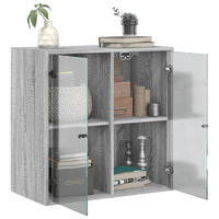 Thumbnail for Wandschrank mit Glastüren Grau Sonoma 68x37x68,5 cm