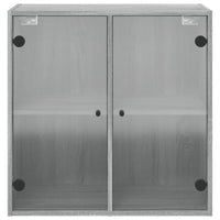 Thumbnail for Wandschrank mit Glastüren Grau Sonoma 68x37x68,5 cm