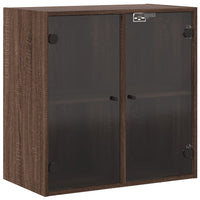 Thumbnail for Wandschrank mit Glastüren Braun Eichen-Optik 68x37x68,5 cm