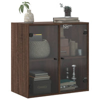 Thumbnail for Wandschrank mit Glastüren Braun Eichen-Optik 68x37x68,5 cm