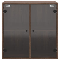 Thumbnail for Wandschrank mit Glastüren Braun Eichen-Optik 68x37x68,5 cm