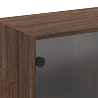 Thumbnail for Wandschrank mit Glastüren Braun Eichen-Optik 68x37x68,5 cm