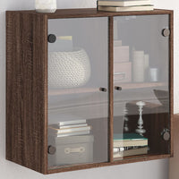 Thumbnail for Wandschrank mit Glastüren Braun Eichen-Optik 68x37x68,5 cm
