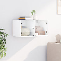 Thumbnail for Wandschrank mit Glastüren Weiß 68,5x37x35 cm