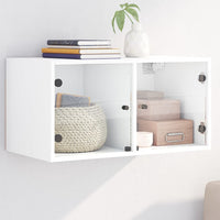 Thumbnail for Wandschrank mit Glastüren Weiß 68,5x37x35 cm