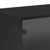 Thumbnail for Wandschrank mit Glastüren Schwarz 68,5x37x35 cm