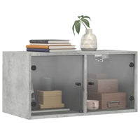 Thumbnail for Wandschrank mit Glastüren Betongrau 68,5x37x35 cm