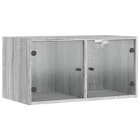 Thumbnail for Wandschrank mit Glastüren Grau Sonoma 68,5x37x35 cm