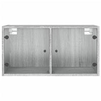 Thumbnail for Wandschrank mit Glastüren Grau Sonoma 68,5x37x35 cm