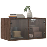 Thumbnail for Wandschrank mit Glastüren Braun Eichen-Optik 68,5x37x35 cm