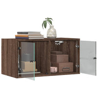 Thumbnail for Wandschrank mit Glastüren Braun Eichen-Optik 68,5x37x35 cm