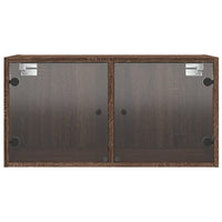 Thumbnail for Wandschrank mit Glastüren Braun Eichen-Optik 68,5x37x35 cm