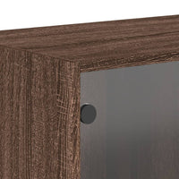 Thumbnail for Wandschrank mit Glastüren Braun Eichen-Optik 68,5x37x35 cm