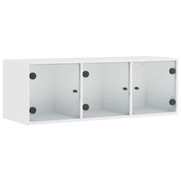 Thumbnail for Wandschrank mit Glastüren Weiß 102x37x35 cm