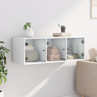 Thumbnail for Wandschrank mit Glastüren Weiß 102x37x35 cm