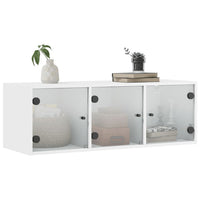 Thumbnail for Wandschrank mit Glastüren Weiß 102x37x35 cm