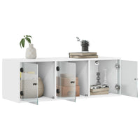 Thumbnail for Wandschrank mit Glastüren Weiß 102x37x35 cm