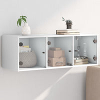 Thumbnail for Wandschrank mit Glastüren Weiß 102x37x35 cm