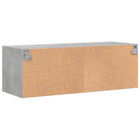 Thumbnail for Wandschrank mit Glastüren Betongrau 102x37x35 cm