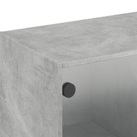 Thumbnail for Wandschrank mit Glastüren Betongrau 102x37x35 cm