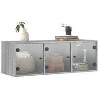 Thumbnail for Wandschrank mit Glastüren Grau Sonoma 102x37x35 cm
