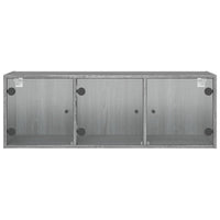 Thumbnail for Wandschrank mit Glastüren Grau Sonoma 102x37x35 cm