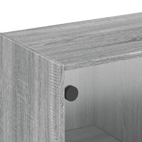 Thumbnail for Wandschrank mit Glastüren Grau Sonoma 102x37x35 cm