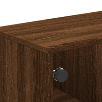 Thumbnail for Couchtisch mit Glastüren Braun Eichen-Optik 68,5x50x50 cm