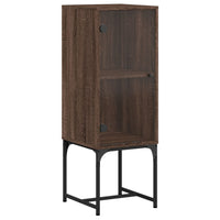 Thumbnail for Beistellschrank mit Glastür Braun Eichen-Optik 35x37x100 cm