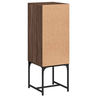 Thumbnail for Beistellschrank mit Glastür Braun Eichen-Optik 35x37x100 cm