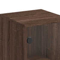 Thumbnail for Beistellschrank mit Glastür Braun Eichen-Optik 35x37x100 cm