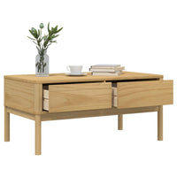 Thumbnail for Couchtisch FLORO Wachsbraun 99x55,5x45 cm Massivholz Kiefer