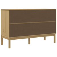 Thumbnail for Sideboard FLORO Wachsbraun 114x43x74 cm Massivholz Kiefer