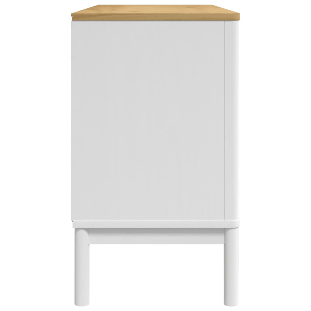 Sideboard FLORO Weiß 114x43x74 cm Massivholz Kiefer