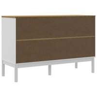 Thumbnail for Sideboard FLORO Weiß 114x43x74 cm Massivholz Kiefer