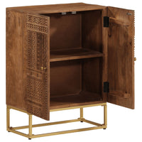 Thumbnail for Sideboard 55x30x76 cm Massivholz Mango und Eisen