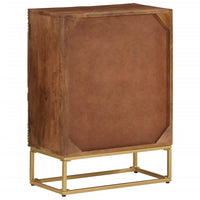 Thumbnail for Sideboard 55x30x76 cm Massivholz Mango und Eisen