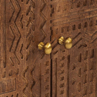 Thumbnail for Sideboard 55x30x76 cm Massivholz Mango und Eisen